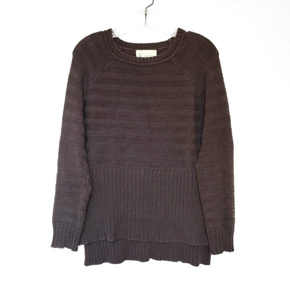 For Love And Lemons Sweaters - For Love and Lemons Knitz Brown Silk Sweater Sz M